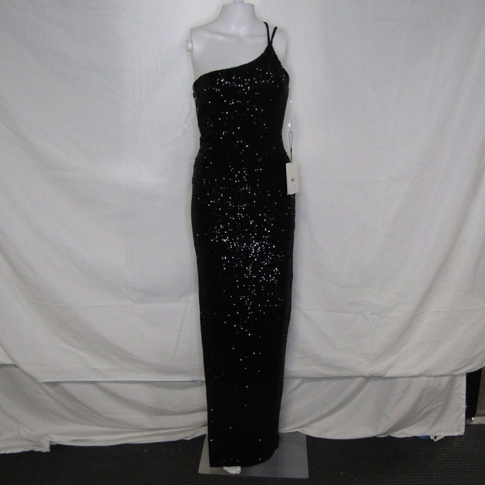 Nookie Womens Dress Black Size Medium Liberty Sequin Gown - Picture 4 of 7
